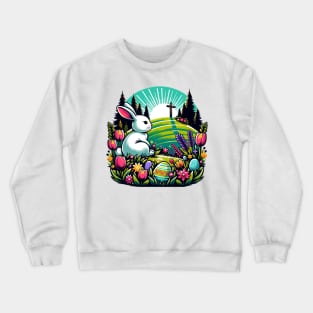 Tranquil Easter Dawn Bunny Crewneck Sweatshirt